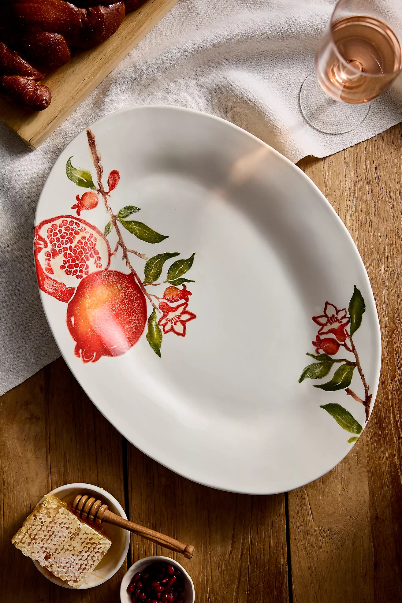 Pomegranate Stoneware Serving Platter | Anthropologie (US)
