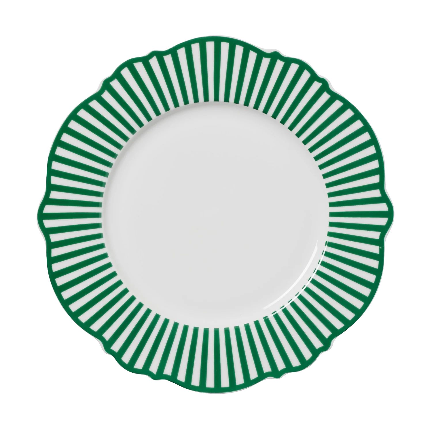 Forest Green Wave Dinner Plates - Set of 4 | In the Roundhouse