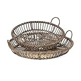 Imax Neutro Rattan Trays - Set of 2 | Amazon (US)