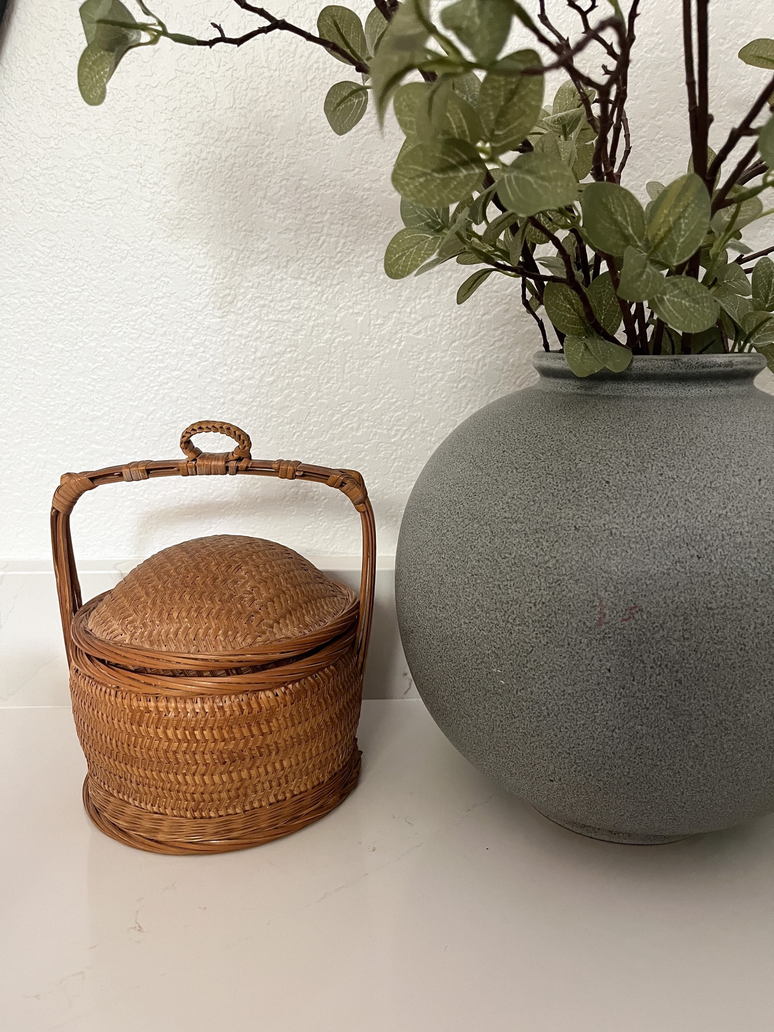 Bathroom counter decor idea featuring antique Chinese sewing basket 

#LTKhome #LTKSeasonal #LTKstyletip