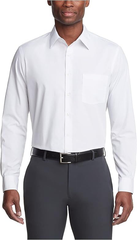 Van Heusen Men's Dress Shirt Regular Fit Poplin Solid | Amazon (US)