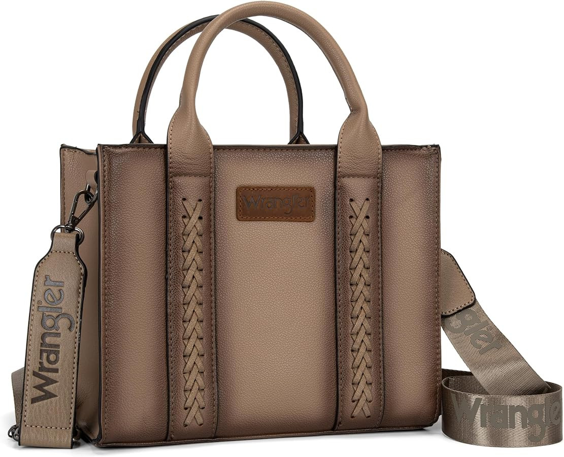 Wrangler Medium Tote Bag for Women Designer Satchel Handbags Top-handle Purses with Strap | Amazon (US)