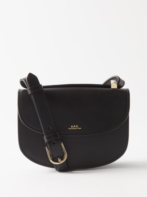A.P.C. - Genève Mini Smooth-leather Shoulder Bag - Womens - Black | Matches (UK)