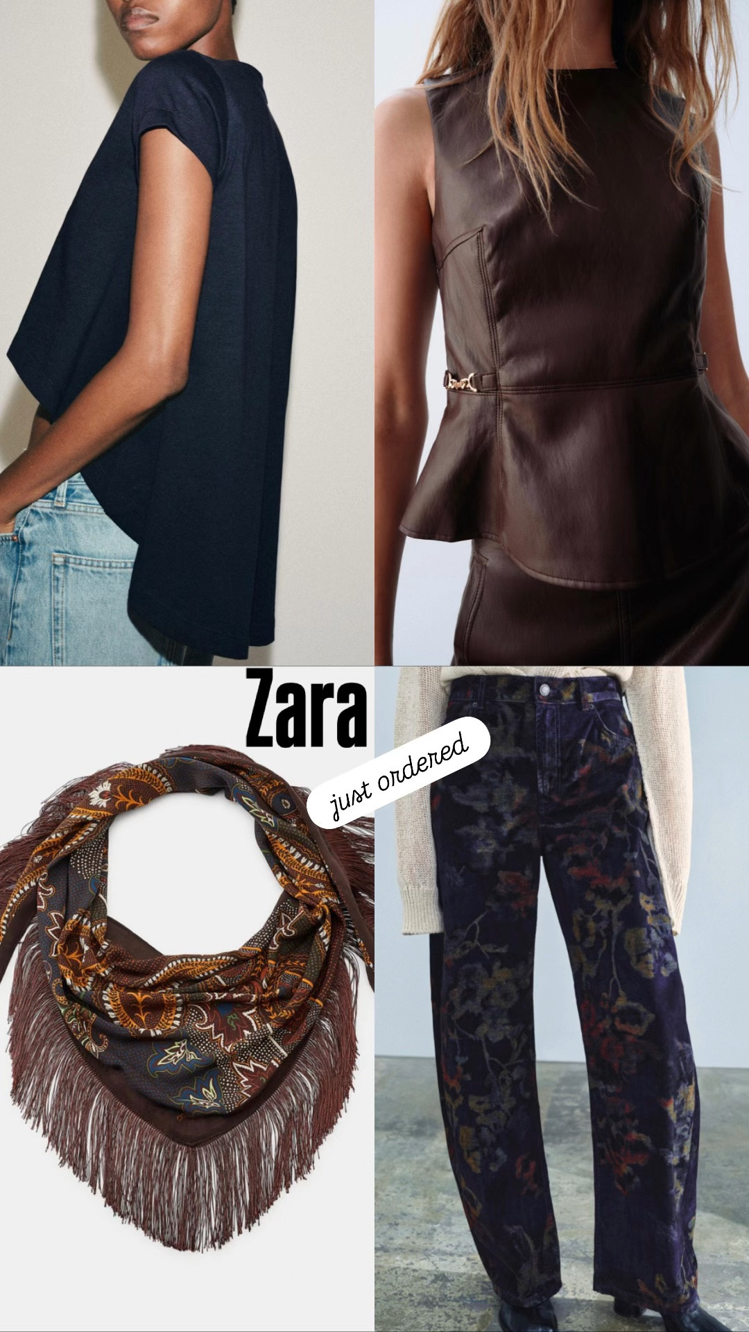 My recent Zara order. 
Ordered small in tops and jeans size US2

#LTKSeasonal #LTKOver40