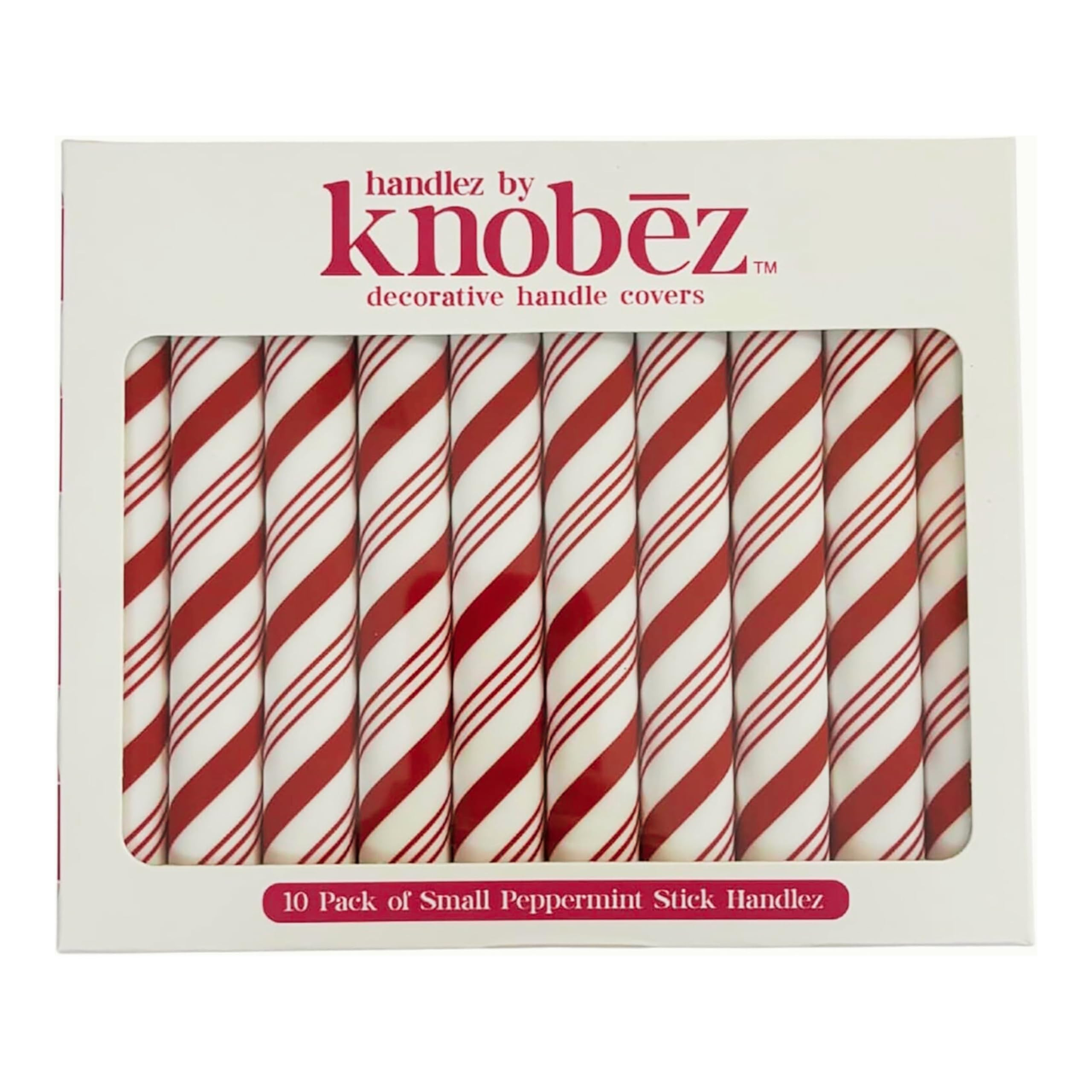 Knobēz: Handlez Covers - Small Peppermint Stick - 10pk - Stretch Over Hardware Decorations, Holi... | Amazon (US)