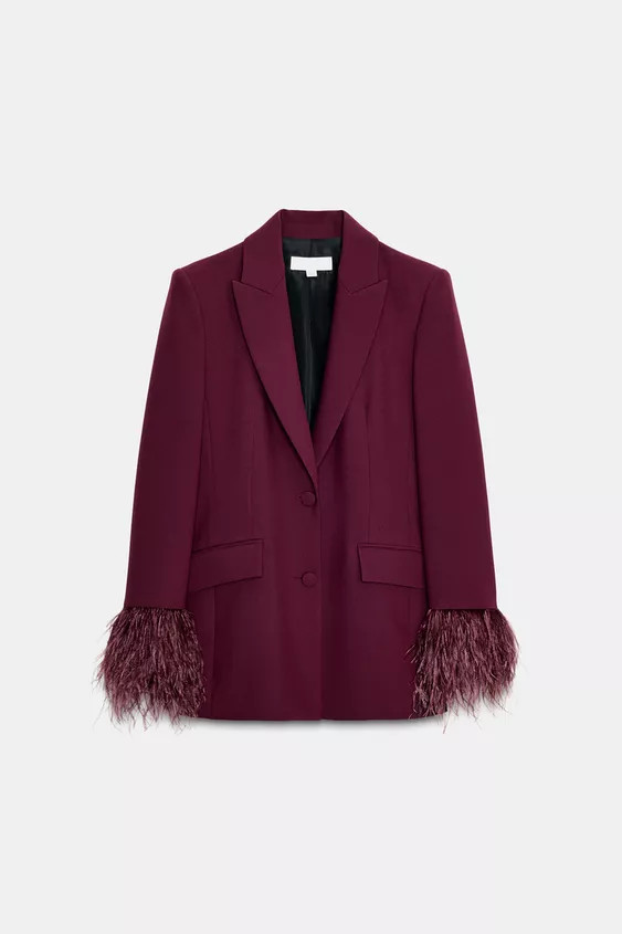 FEATHER CUFF BLAZER | Zara US
