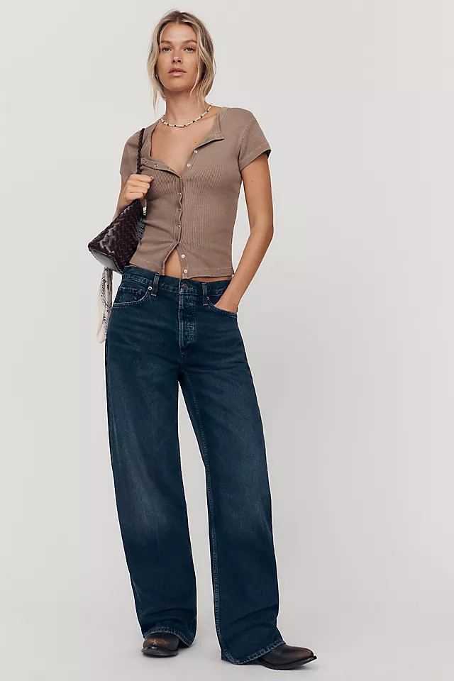 AGOLDE Arc High-Rise Tapered Jeans | Anthropologie (US)