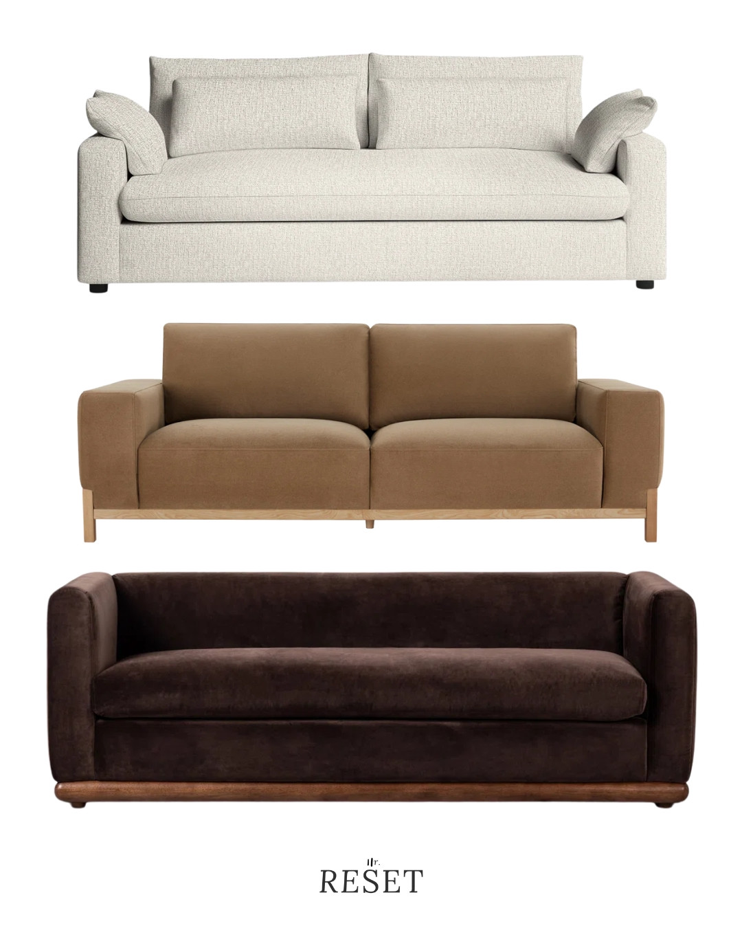 Modern neutral sofas with a high-end, designer look.
Includes upholstered sofas in light neutral and brown fabrics with structured, timeless forms.
Perfect for an elevated, long-lasting living room design. 

 #LTKdayinmylife #LTKSeasonal #LTKHome