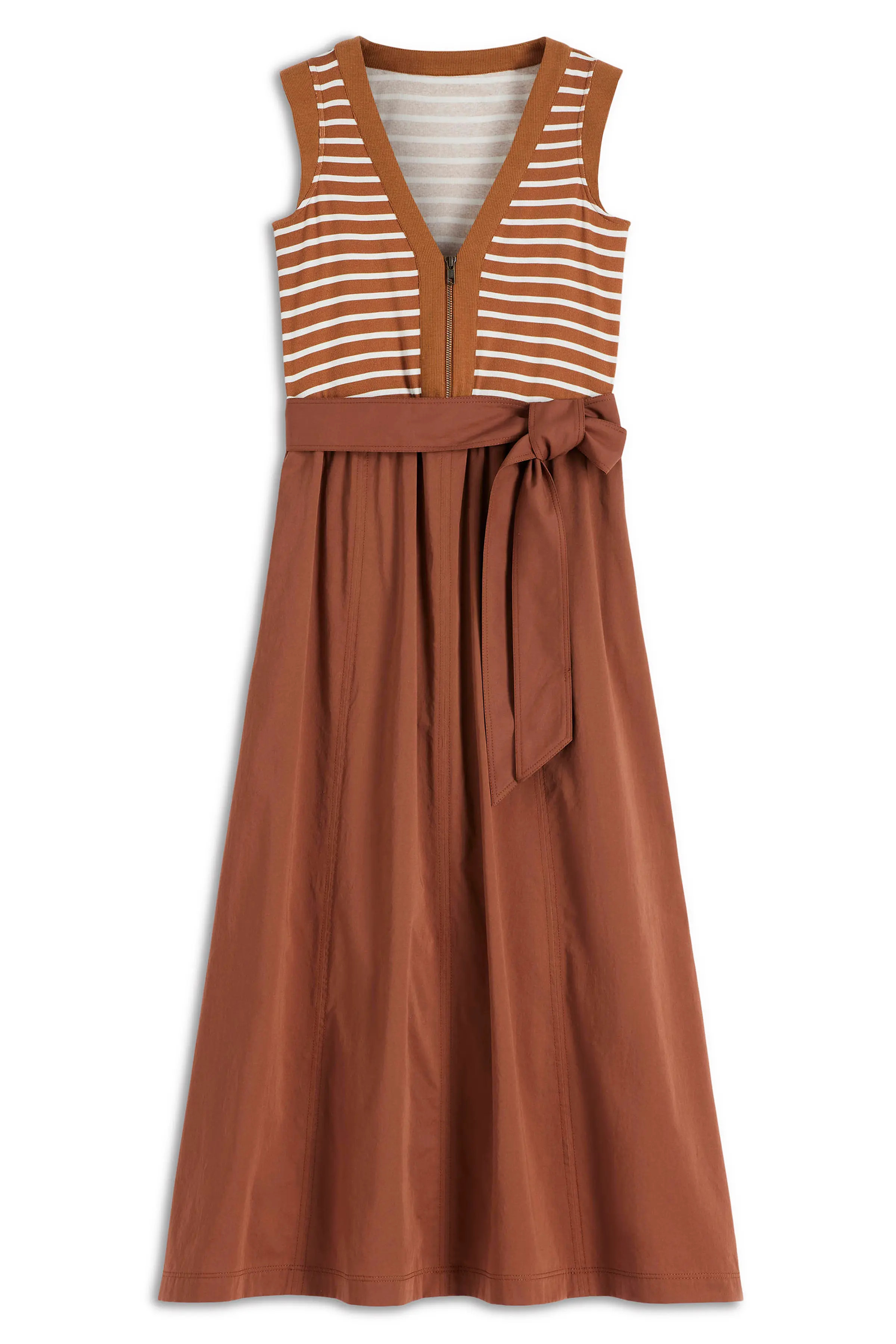 Boden Mira Zip Front Mixed Media Midi Dress (Women) | Nordstrom | Nordstrom