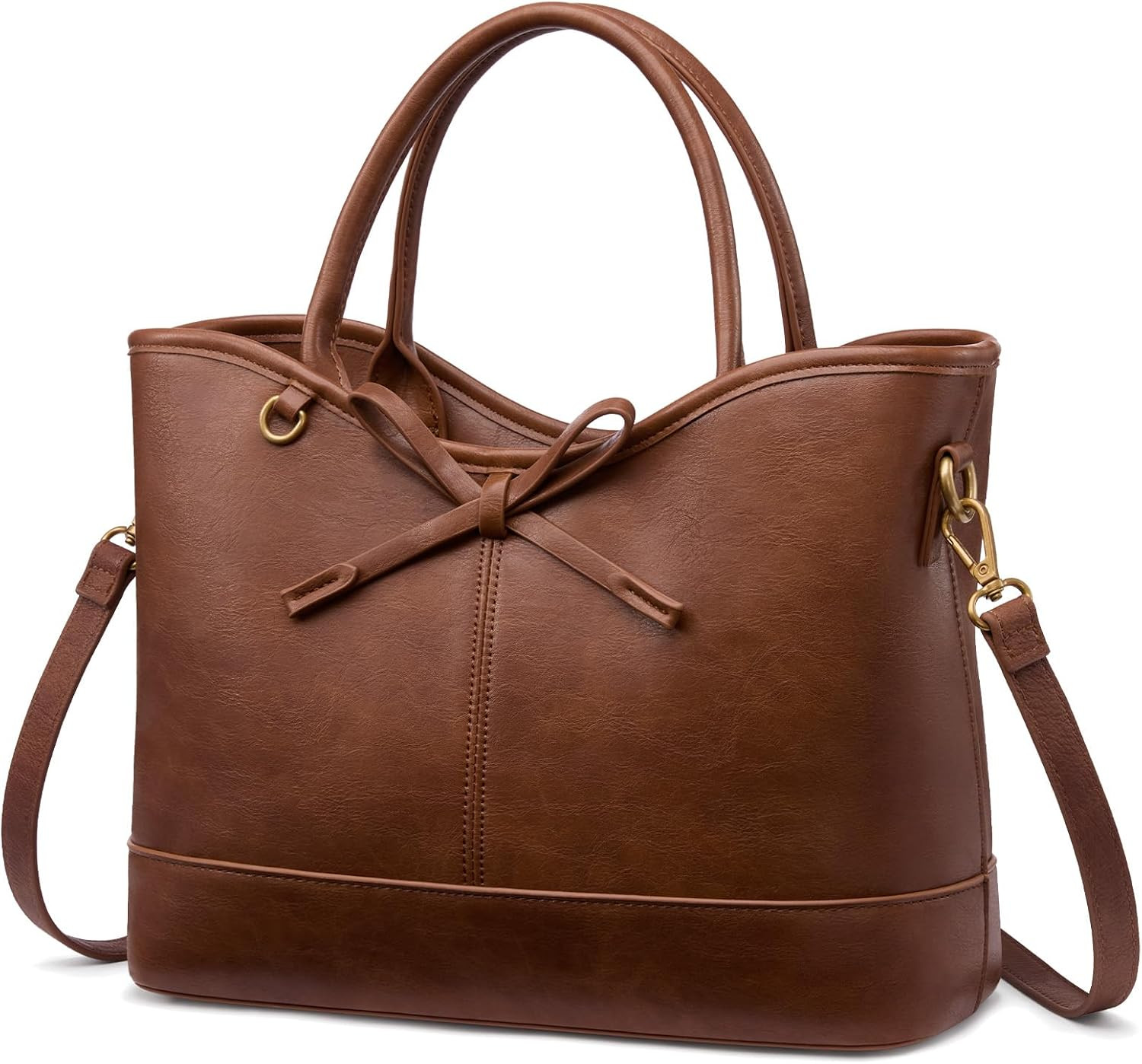 LOVEVOOK Purses for Women, PU Leather Satchel Handbag, Cute Bow Top Handle Bag | Amazon (US)