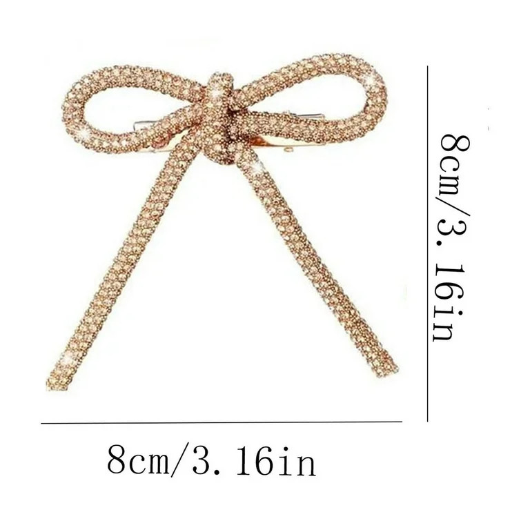 Cheapark Christmas Golden Glitter Bow - With Metal Clip for Tree/Wreath, Sparkling Ornament for H... | Walmart (US)