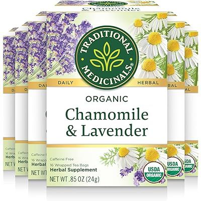 Traditional Medicinals Organic Chamomile with Lavender Tea, 16 Tea Bags (Pack of 2) | Amazon (US)