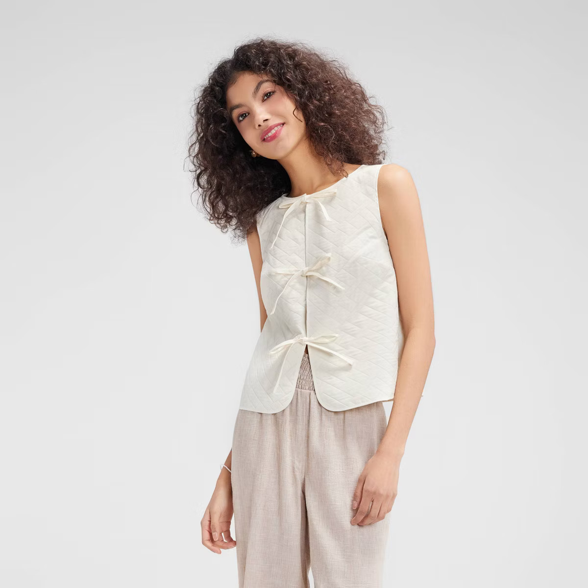 Women's Quilted Tie-Front Vest - Wild Fable™ | Target