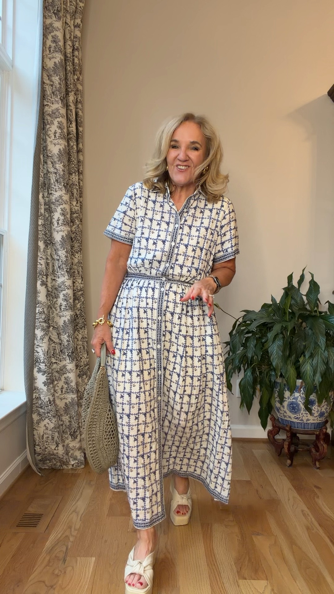 Super pretty dress a lightweight linen ish dress 
Wearing a medium no stretch or elastic so size up if inbetween 

Summer dress affordable fashion, shower, dress baby shower dress

#LTKSaleAlert #LTKOver40 #LTKootd