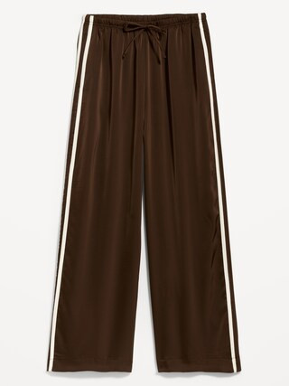 High-Waisted Satin Track Pants | Old Navy (US)