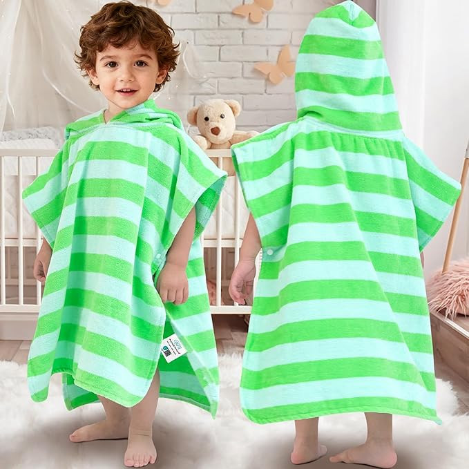 Toddler Poncho Towels with Hood, Oversized (2-4Years,22"X22") Made from 100% Soft Cotton,Absorben... | Amazon (US)