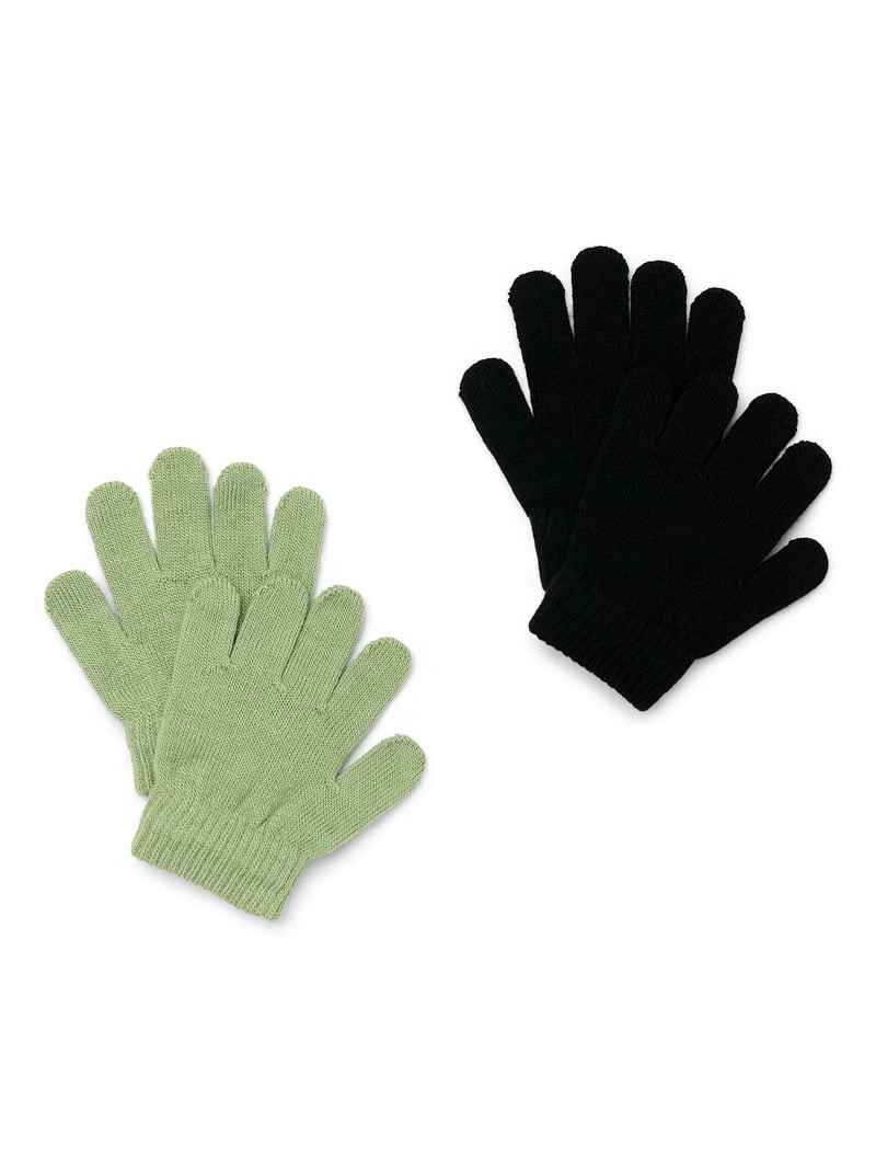 Wonder Nation Toddler Knit Gloves, 2-Pack | Walmart (US)