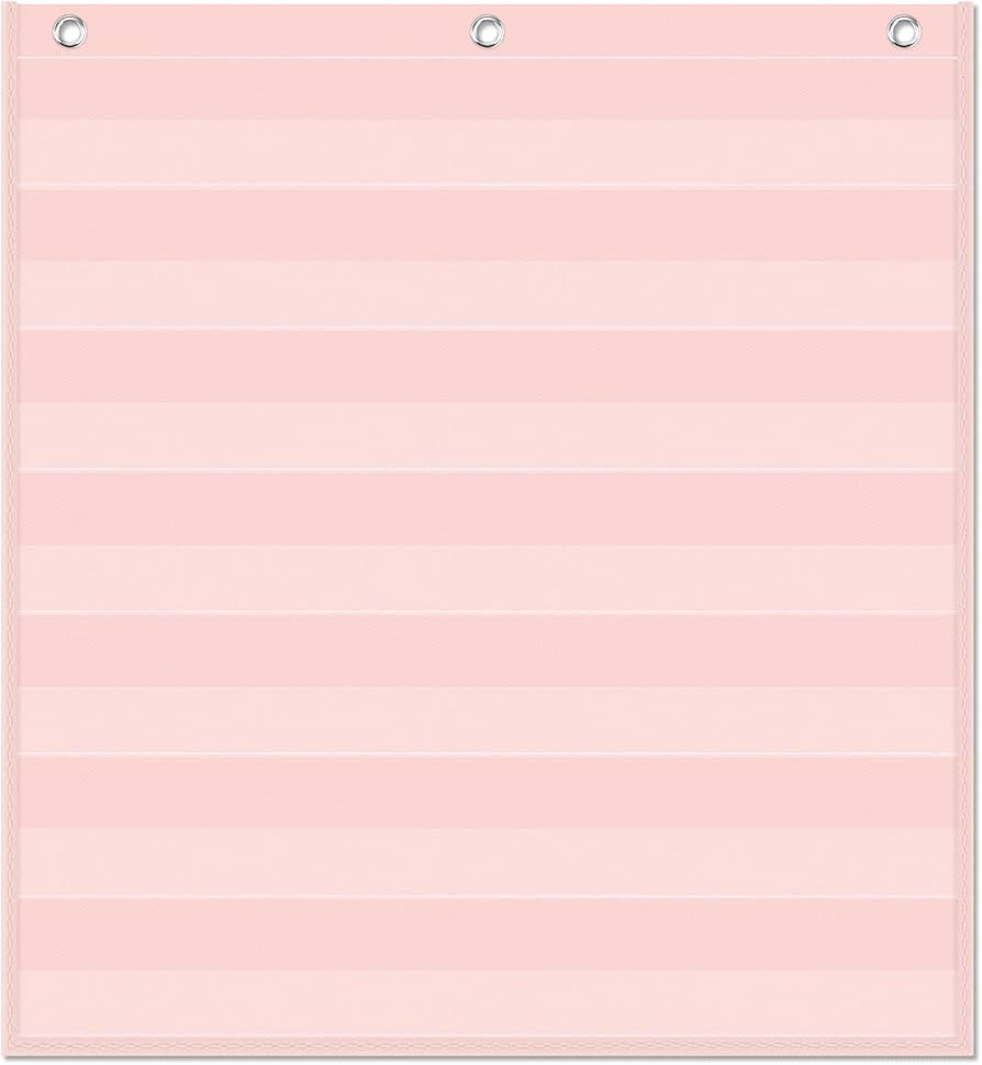 Godery Pink 7 Pocket Chart for Classroom (28" x 28")(Pink) | Amazon (US)