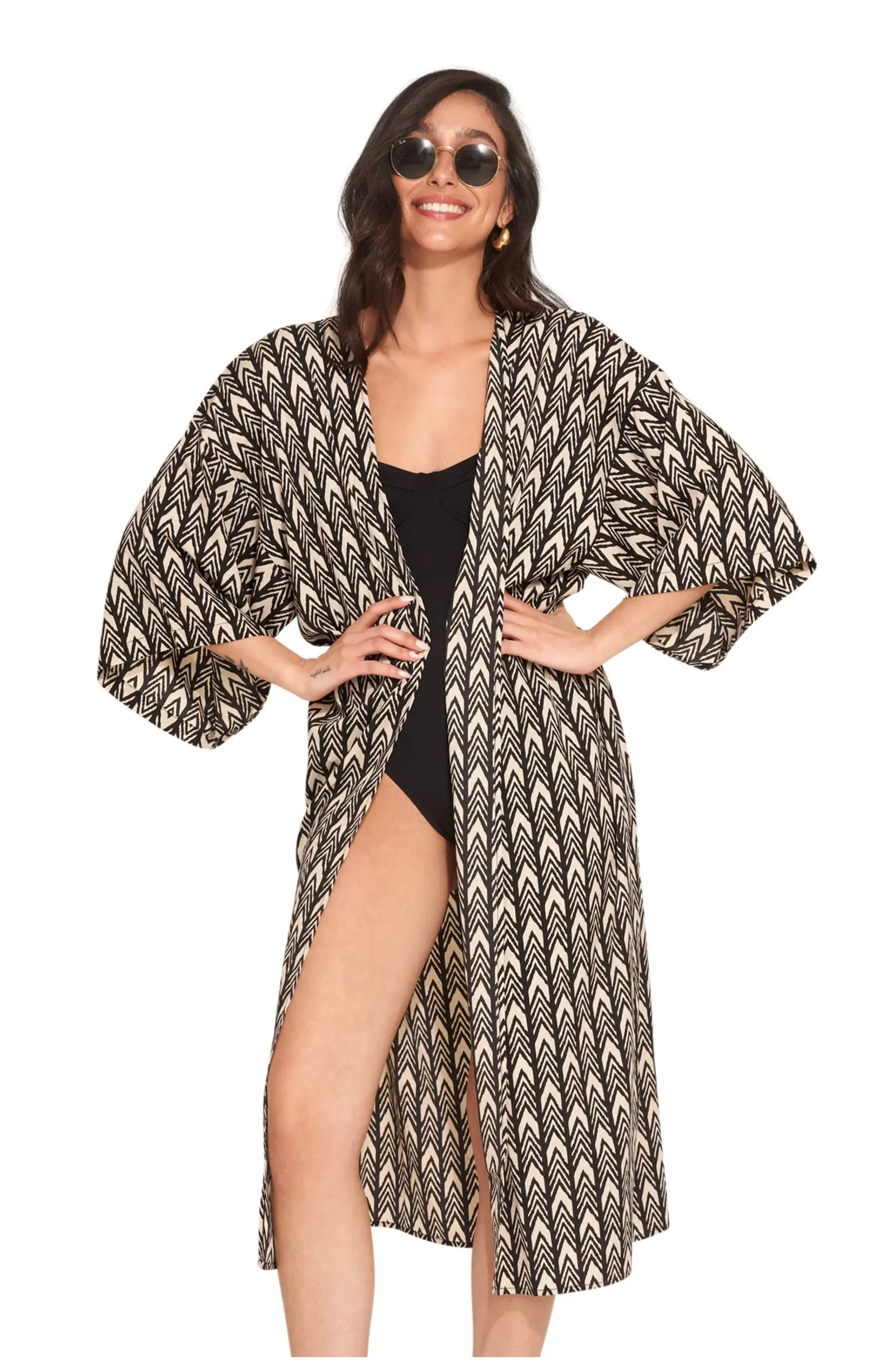 Karen Midi Swim Cover Up Kimono | Nordstrom