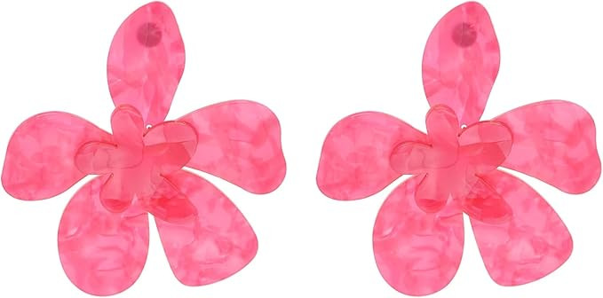 Jewel Earrings Waterfull Ball Scorpion Resin Flower Earrings Personalised Exaggerated Earrings | Amazon (US)