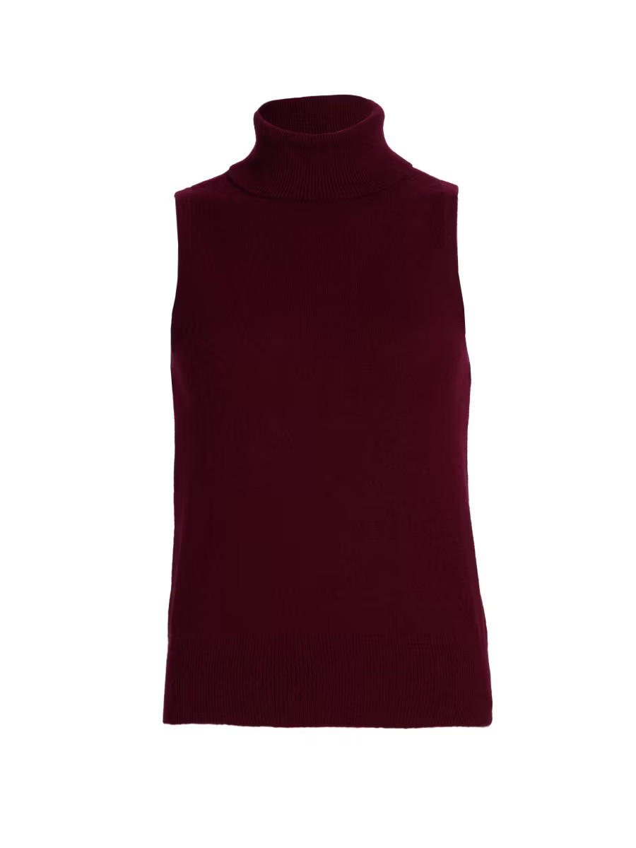 Stellae Dux Cashmere Sleeveless Turtleneck Top | Saks Fifth Avenue | Saks Fifth Avenue