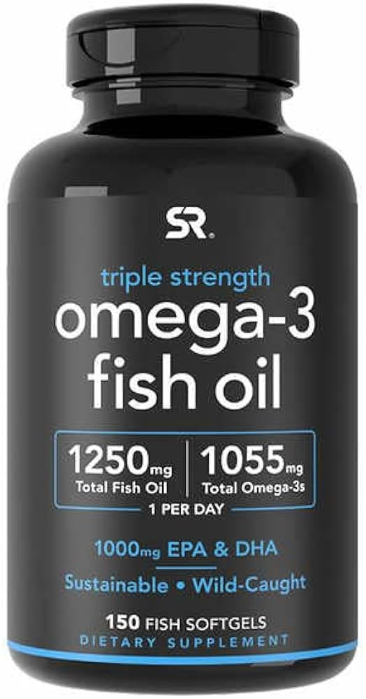 Sports Research Triple Strength Omega 3 Fish Oil - Burpless Fish Oil Supplement w/EPA & DHA Fatty... | Amazon (US)