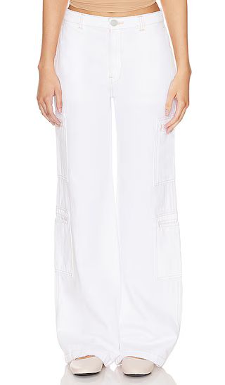 High Rise Straight Leg in White | Revolve Clothing (Global)