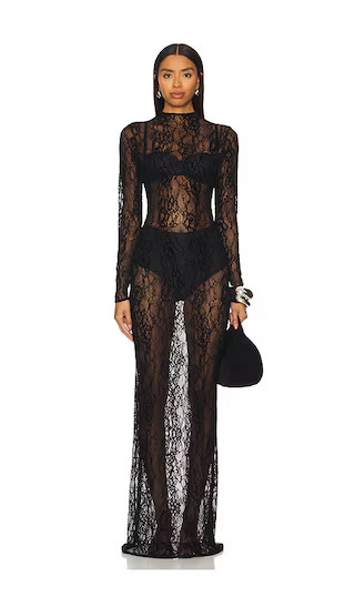 Lace Maxi Dress in Black001 | Revolve Clothing (Global)