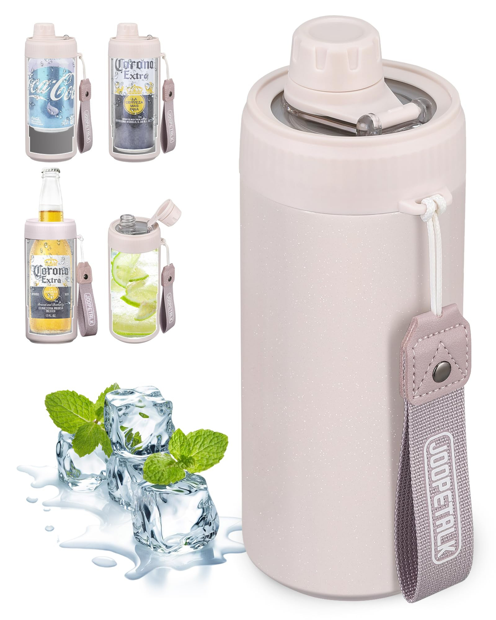 JOOPETALK Universal Can Cooler with Lid Fits All 12oz Cans& Bottles, 100% Leak-Proof Water Bottle... | Amazon (US)
