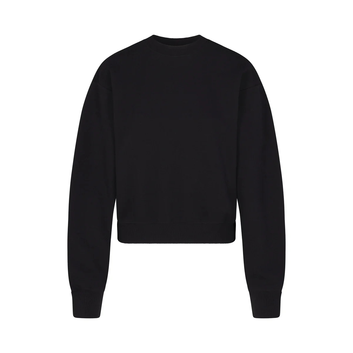 COTTON FLEECE CLASSIC CREWNECK | ONYX | SKIMS (US)