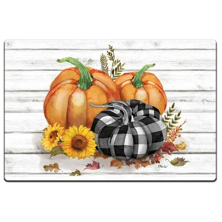 CounterArt Rustic Fall 30 by 20 Decorative Vinyl Kitchen Comfort Floor Mat | Walmart (US)
