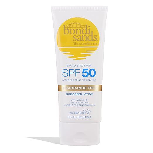 Bondi Sands Fragrance Free Sunscreen Body Lotion SPF 50 | Hydrating Broad Spectrum Protection, Sh... | Amazon (US)