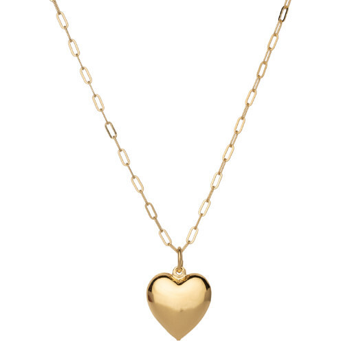 Hart | Puffy Heart Necklace (Gold, One Size) | Maisonette | Maisonette
