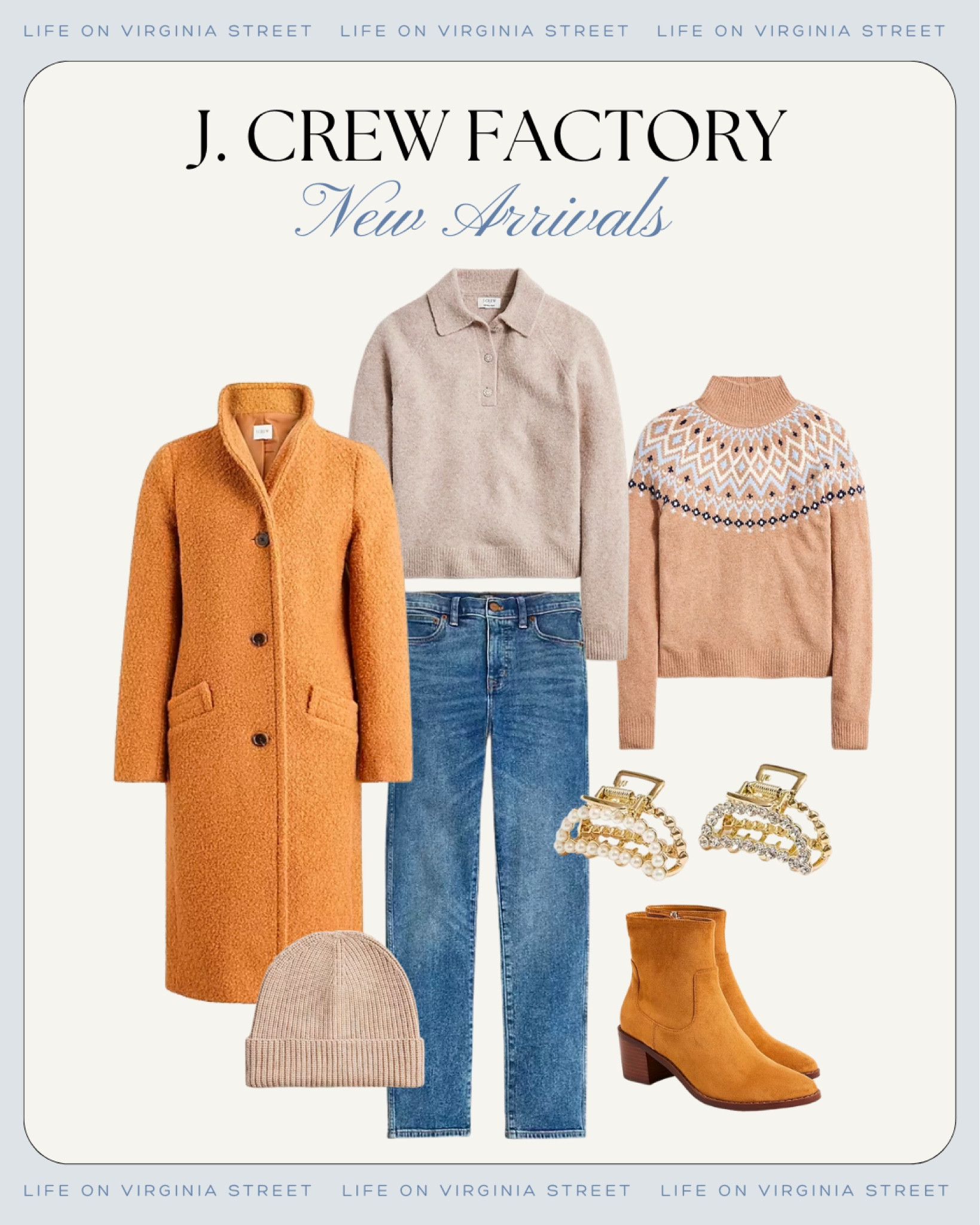 The cutest fall outfit arrivals from J Crew Factory that will transition perfectly into winter outfits! Includes this long winter coat, cozy sweaters, fair isle turtleneck, cute hair clips, camel ankle boots, and a winter hat. And they’re all on sale!
.
#ltkfindsunder50 #ltkfindsunder100 #ltksalealert #ltkseasonal #ltkholiday #ltkcyberweek #ltkover40 #ltkmidsize #ltkstyletip #ltkshoecrush #ltkworkwear

#LTKsalealert #LTKfindsunder50 #LTKSeasonal