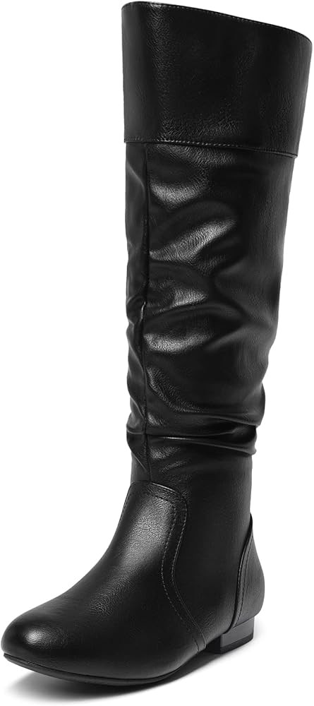 DREAM PAIRS Women's Wide Calf Knee High Pull On Fall Weather Winter Boots | Amazon (US)
