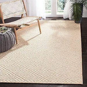 SAFAVIEH Palm Beach Collection Area Rug - 6' x 9', Beige & Beige, Sisal Design, Non-Shedding & Ea... | Amazon (US)