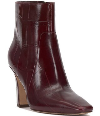 Bayla Croco Printed Leather Booties | Dillard's