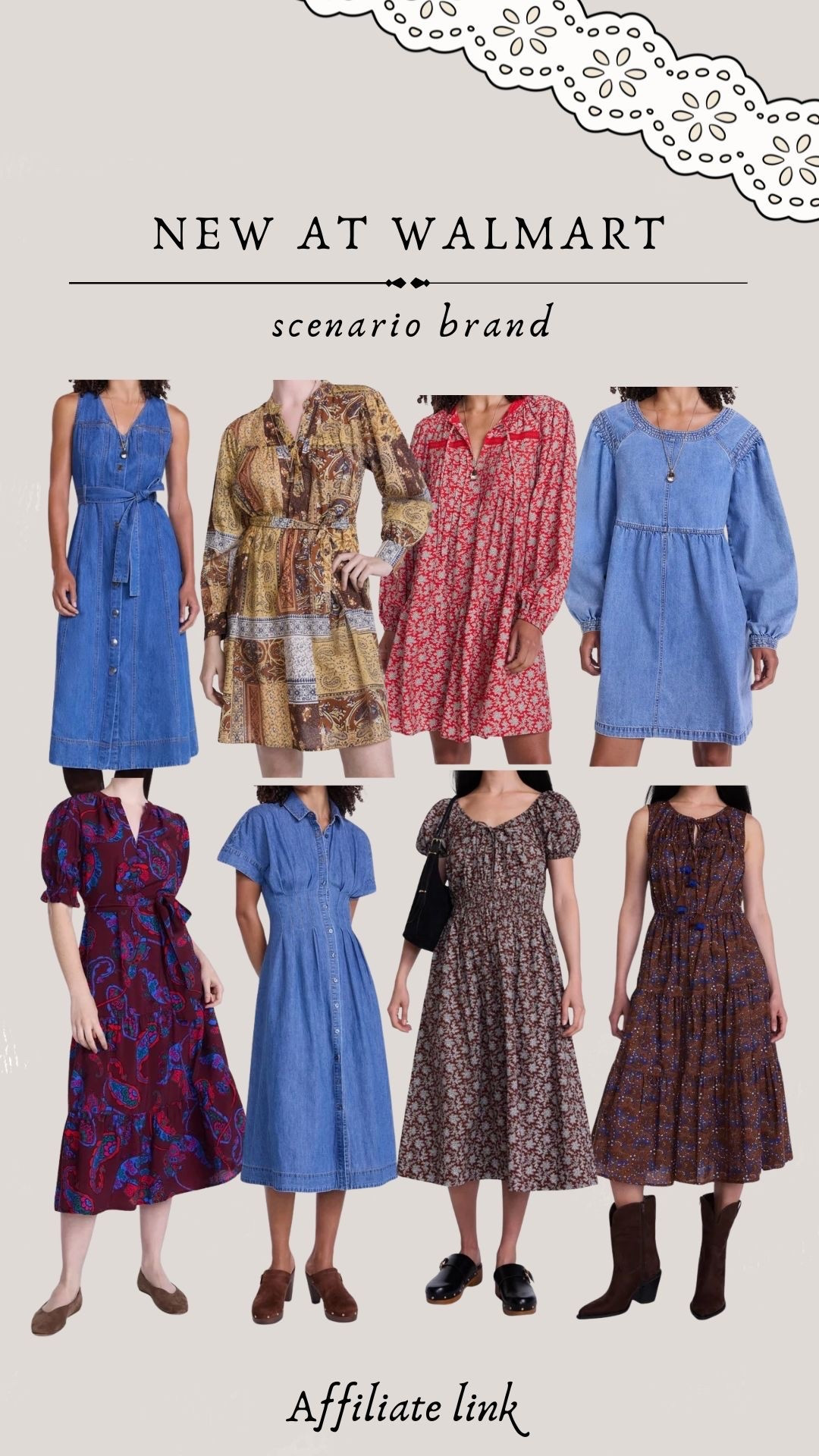 New at Walmart! Scenario brand now available online to shop! Love!

Fall finds, fall dresses, women’s dresses, midi dress, florals, denim, skirts, boots, family photos

#LTKootd