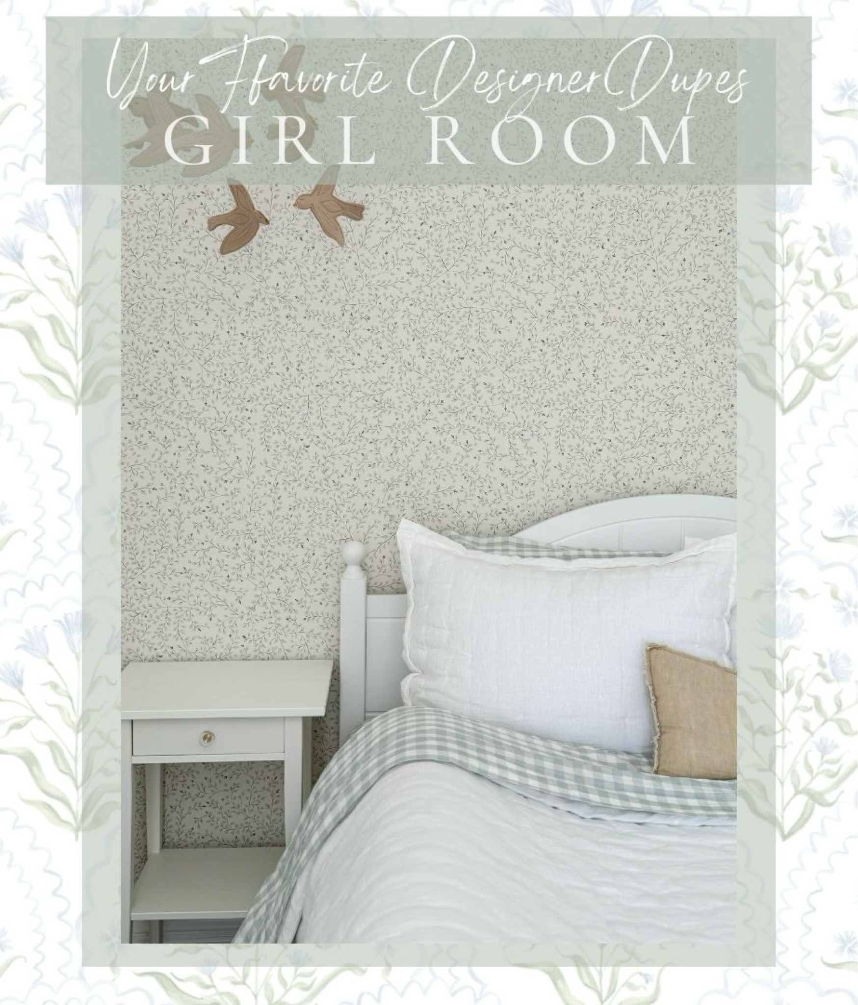 Girls Room // Budget Friendly // Designer Dupes // Floral Wallpaper // Kids Room // Big Girl Room

#LTKFamily #LTKKids #LTKHome