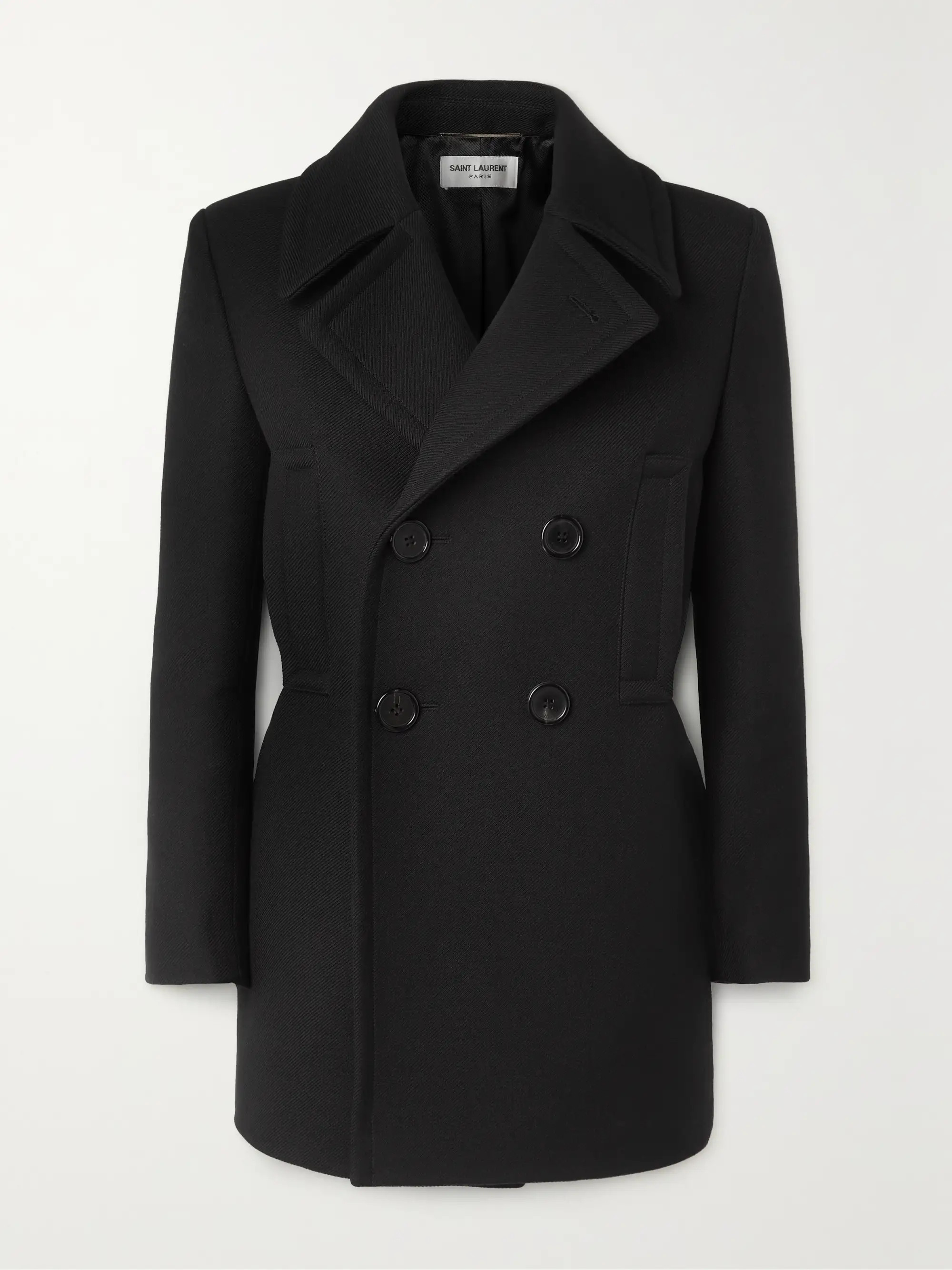 Double-breasted wool and silk-blend twill coat | NET-A-PORTER (UK & EU)