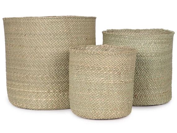 SAFI  Natural Storage Baskets. Iringa Basket. Round Woven | Etsy UK | Etsy (UK)