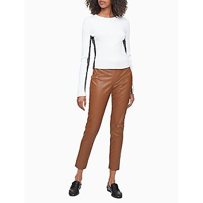 Faux Leather Pull-On Cropped Pants | Calvin Klein (US)