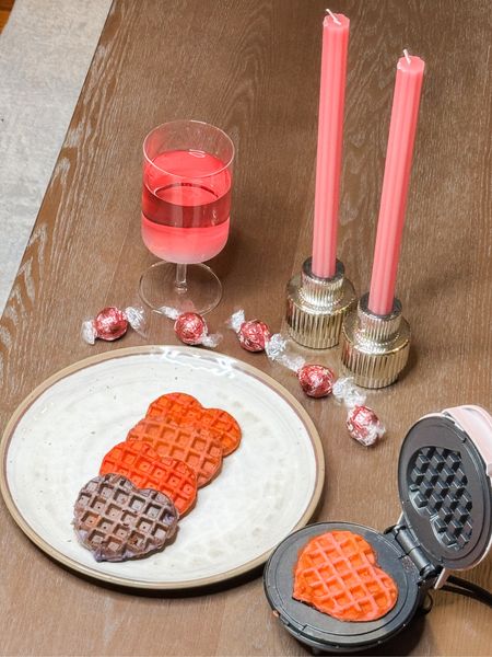Galentine’s Day essentials: 
Pink mini waffle maker • strawberry chocolate candies • pink taper candles 

Valentine’s Day ready ❤️🫶🏻❤️

#LTKSeasonal #LTKGiftGuide
