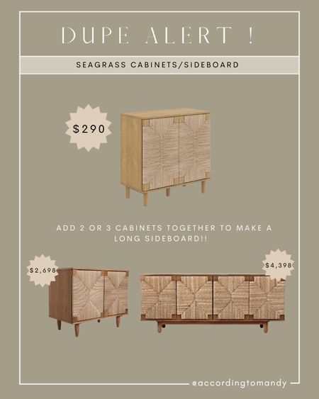 DUPE ALERT! Seagrass cabinet for a FRACTION of the price!! Run!! This will sell fast!! 

Sideboard, cabinet, look for less, lulu and Georgia, Nathan James, console, living room, entry way, dining room, 

#LTKhome