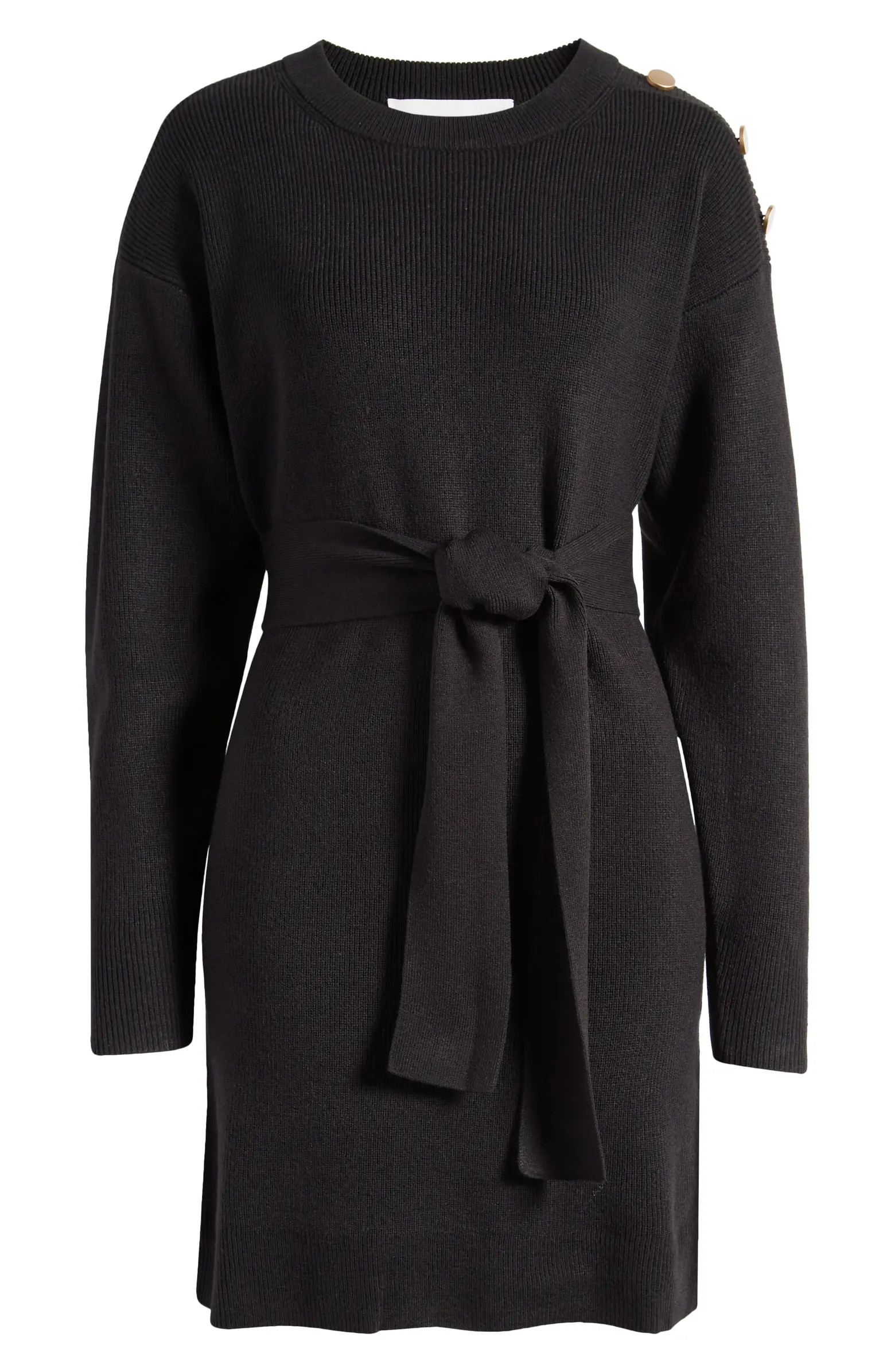 Long Sleeve Belted Mini Sweater Dress | Nordstrom