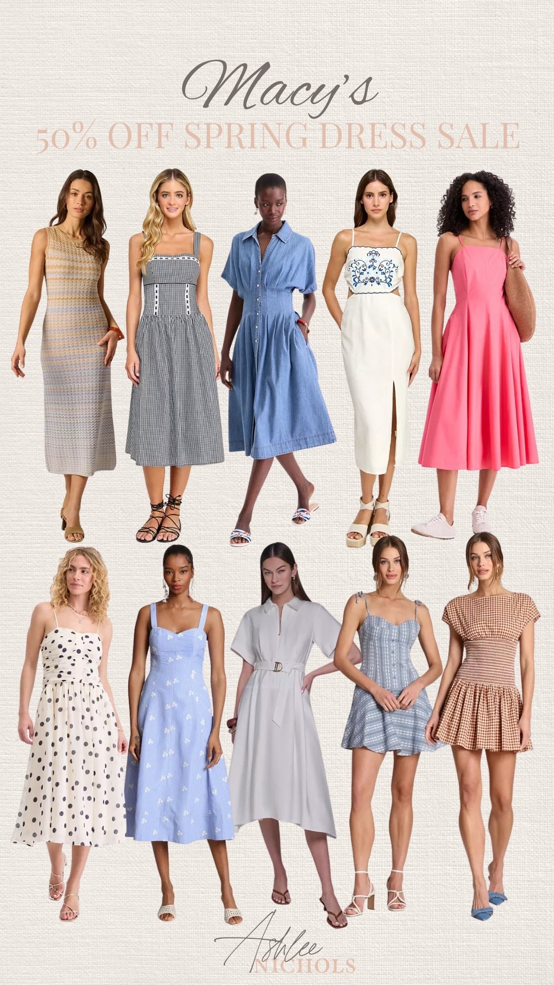 50% off select spring dresses at Macy’s!

Spring outfit, polka dot dress, gingham dress, mini dress, midi dress

#LTKSeasonal #LTKSaleAlert