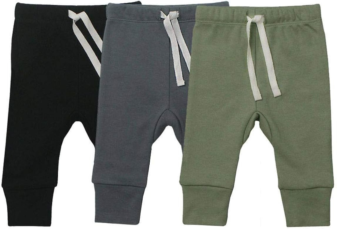 HonesBorn Baby Unisex 3-Pack Flexy Pants and Leggings | Amazon (US)
