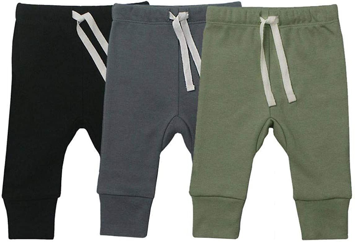 HonesBorn Baby Unisex 3-Pack Flexy Pants and Leggings | Amazon (US)