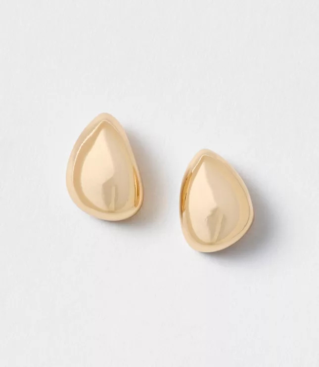 Sculpted Metallic Stud Earrings | LOFT