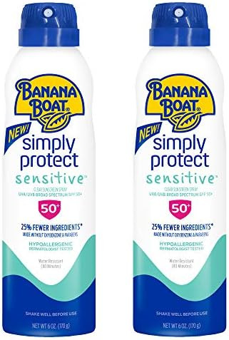 Banana Boat SPF 50 Mineral Sunscreen , Spray Twin Pack | Amazon (US)
